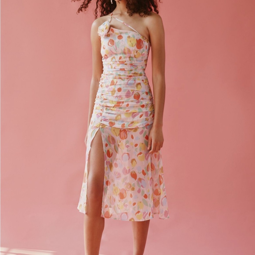 For Love and Lemons Desmona Floral Midi Dress